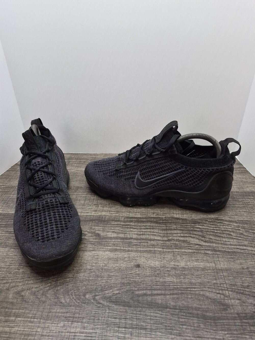 Nike Air VaporMax Flyknit Triple Black Mens Size 8 Running Shoes Sneakers